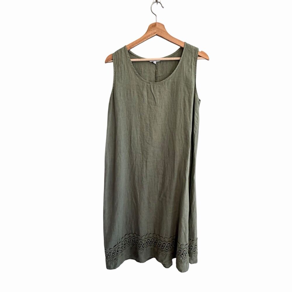 Rosemarine Womens 100% Linen Dress Size S Quiet Luxury Coastal Minimalist Boho